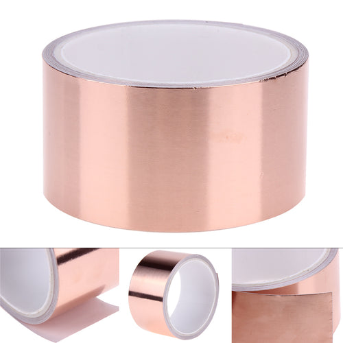 5.5 Meters Double Conductive Copper Foil Tape EMI Shielding Barrier 5cm Adhesive Tape