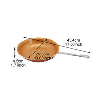 Wulekue Aluminum Alloy Non-stick Copper Frying Pan With Ceramic Coating Cooking Tool For Eggs Pancake Steak