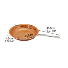 Wulekue Aluminum Alloy Non-stick Copper Frying Pan With Ceramic Coating Cooking Tool For Eggs Pancake Steak