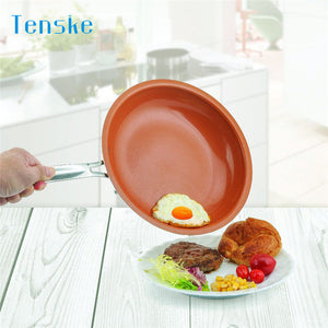 Cookware Pans Non-stick Copper Frying Pan With Ceramic Coating And Induction Cooking Oven Safe u70808