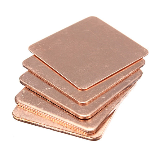 Wholesale 5pcs Copper Shim Heatsink Thermal Pad 20mmx20mmx(0.3,0.5,0.8,1.0,1.2mm) for Laptop GPU CPU VGA Chip RAM Copper
